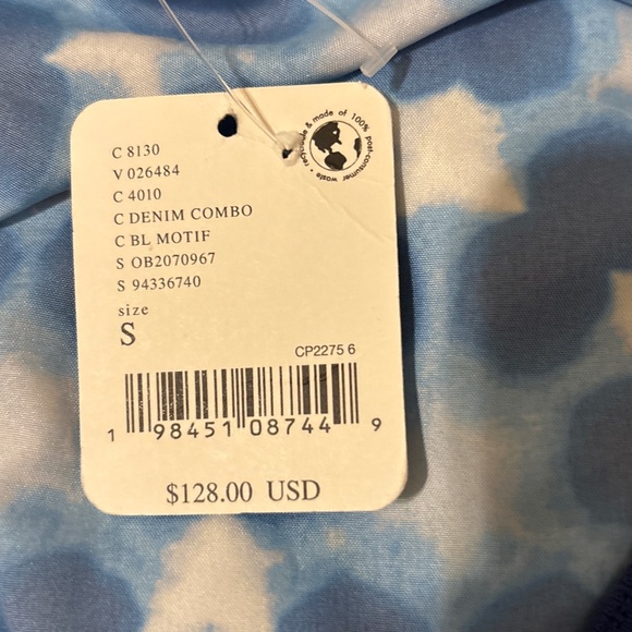 Free People Movement Top Seed Tennis Jacket in Blue Combo Size S. NWT - Picture 9 of 9